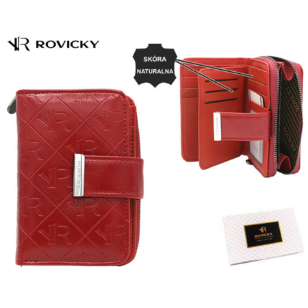 Női pénztárca bőr+PU RPX-31-PMT Red