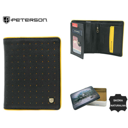 Peterson Pénztárca PTN 303.03 FEKETE+SÁRGA