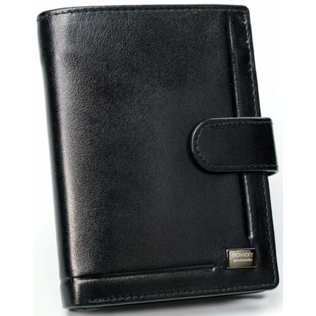 ROVICKY PC-101L-BAR FEKETE RFID bőr pénztárca