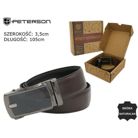 PU+bőr 35 mm-es öv PTN AB35-02-PUL BROWN