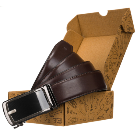 PU+bőr 35 mm-es öv PTN AB35-02-PUL BROWN