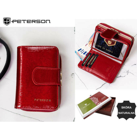 PETERSON bőr RFID pénztárca PTN 425214-SH fekete
