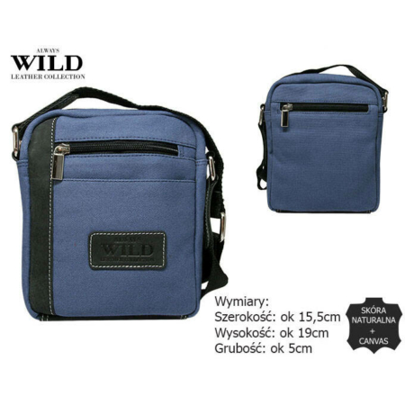 Torba skóra+Canvas 840-MHC NAVY