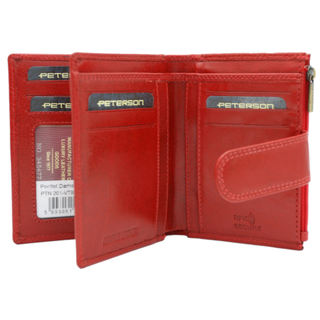 PETERSON PTN 201-VTBD RFID bőr pénztárca