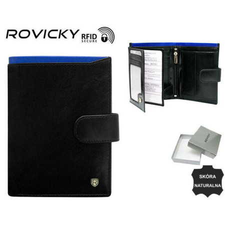 Férfi bőrkártya pénztárca RFID Protect- Rovicky