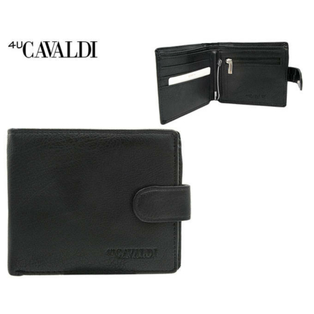 Férfi PU+bőr pénztárca M621L-PU-6816 fekete
