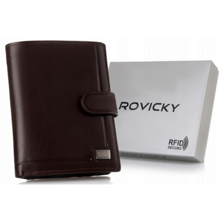 ROVICKY bőr RFID pénztárca PC-104L-BAR Barna