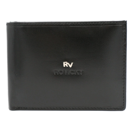 Bőr pénztárca RV-7870-BCA BLACK
