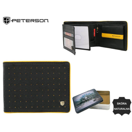 Peterson pénztárca PTN 304.03 FEKETE+SÁRGA