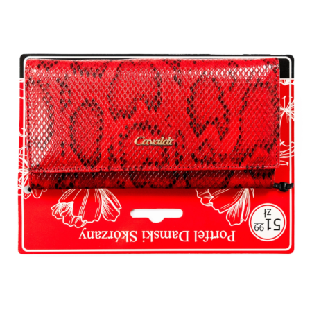 Női bőr + PU pénztárca PX-24-DNH-BL piros