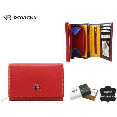 Női bőr pénztárca RD-38-NDM Multi Red