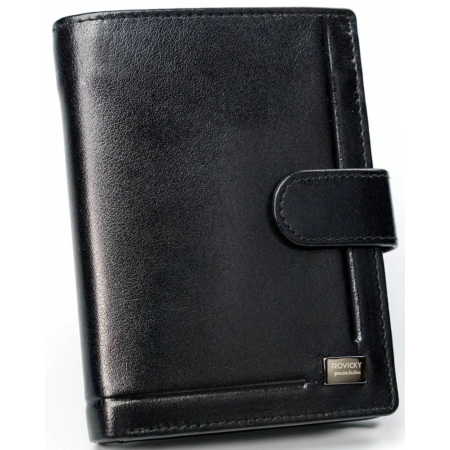 Férfi RFID bőr pénztárca PC-105L-BAR Fekete