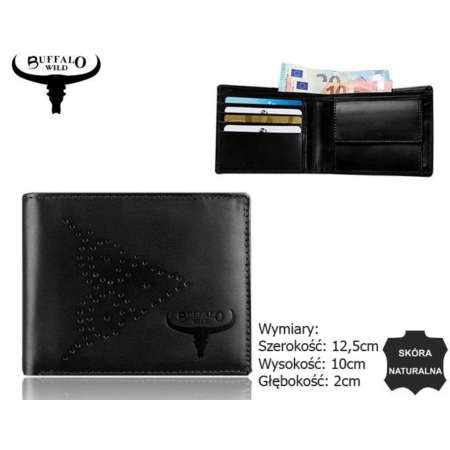 Férfi RFID bőr pénztárca N7-02-GG FEKETE