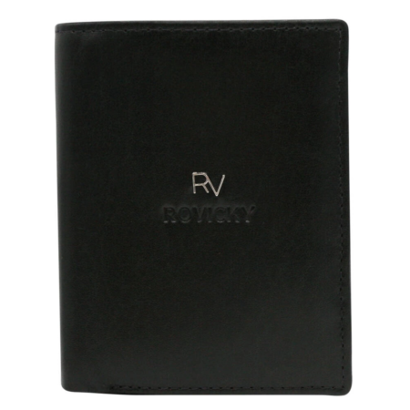Bőr pénztárca RV-7680056-9-BCA fekete