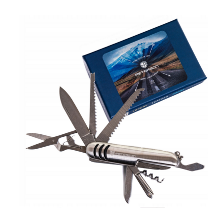 Peterson PTN S22-10 SILVER rozsdamentes acél multifunkciós zsebkés