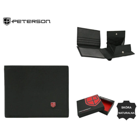 Bőr pénztárca PTN MR-12-CN BLACK