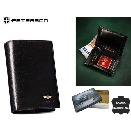 RFID bőrtárca PTN PTN PTN 324-P Fekete