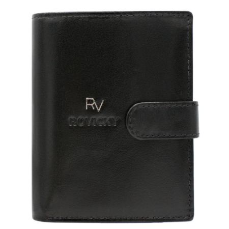 Bőr pénztárca RV-7680277-L-BCA Fekete