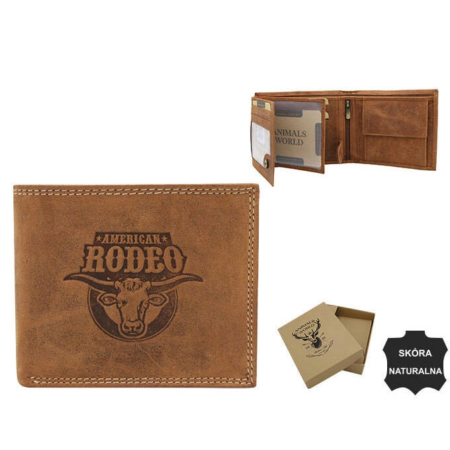 ALWAYS WILD RFID bőr pénztárca N992-CHM-Rod Cognac