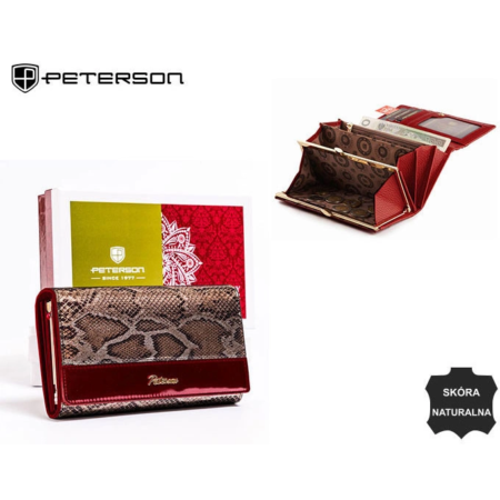 Női bőr pénztárca PTN BS-466 SN-RED
