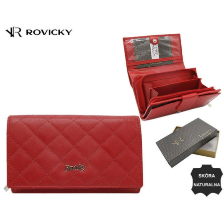 Női bőr pénztárca R-RD-21-GCL-Q RED