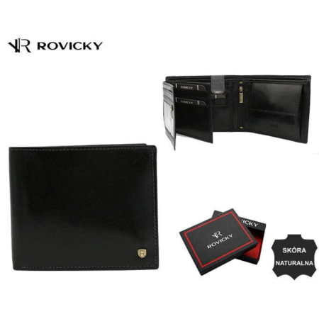 RFID bőrtárca ROVICKY 22320-VT-RVT Fekete