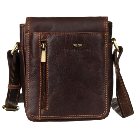 Bőr táska PTN TB-7032-COM COGNAC