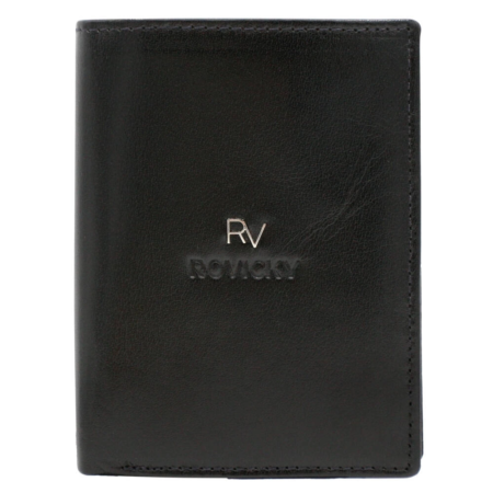 Bőr pénztárca RV-7680278-5-BCA Fekete