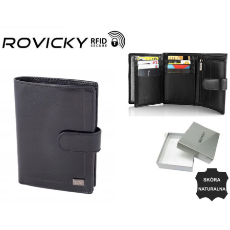 Férfi bőr Portel PC-027L-BAR fekete