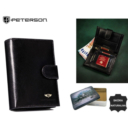 RFID bőrtárca PTN 317Z-P Fekete