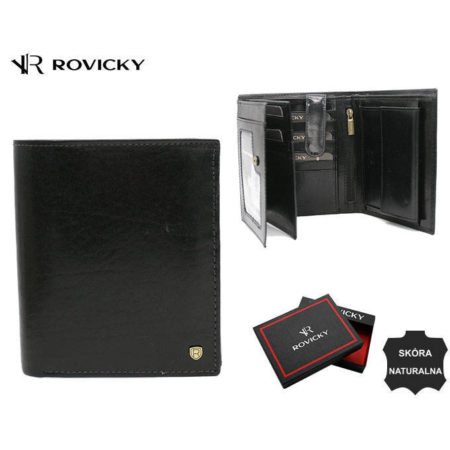 RFID bőrtárca ROVICKY 22316-VT-RVT Fekete