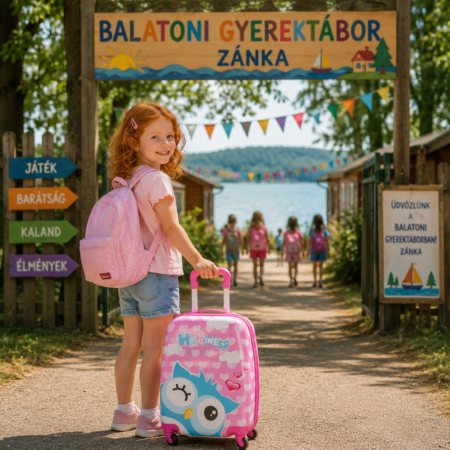 Prémium minőségű Gurulós Gyermek Bőrönd kivehető kerekekkel