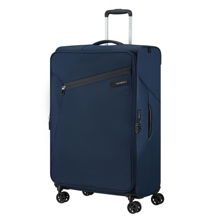 Litebeam Spinner Bővíthető bőrőnd 77 cm 5 év garancia Sötétkék