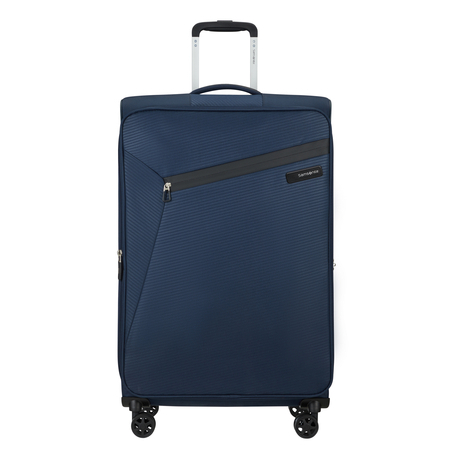 Litebeam Spinner Bővíthető bőrőnd 77 cm 5 év garancia Sötétkék