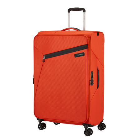 Litebeam Spinner Bővíthető bőrőnd 77 cm 5 év garancia Narancs