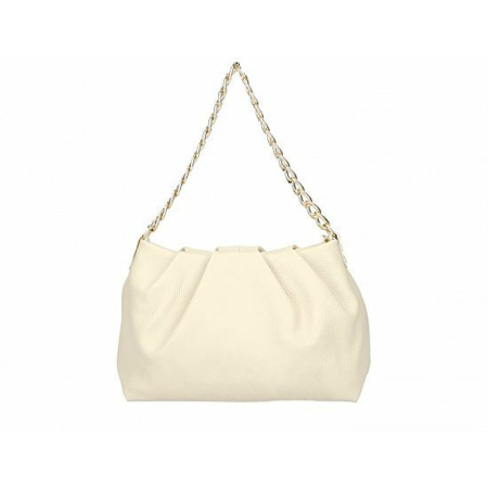 Valódi bőr női láncos táska bézs színben S7243 Beige