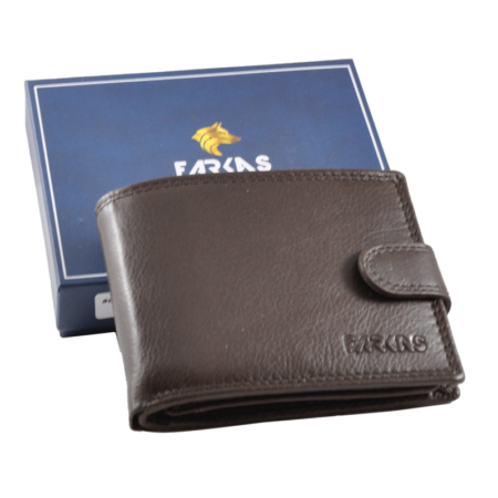 Férfi bőr pénztárca barna színben RFID védelemmel 60106 Brown