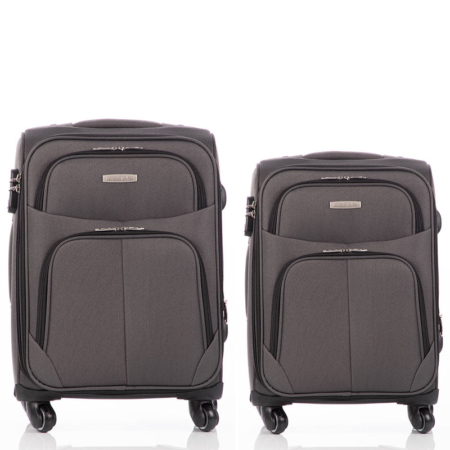 LEONARDO DA VINCI 2 db-os bőrönd szett szürke színben 6101 2 Set Grey