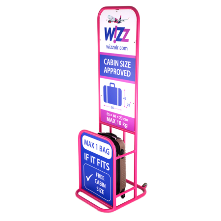 Leonardo Da Vinci  WIZZAIR méretű keményfalú kabinbőrönd 55 x 40 x 23 cm