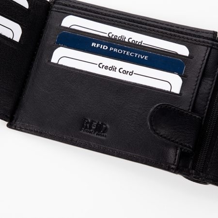 Bőr férfi pénztárca Kerékpáros mintával KEDVEZMÉNYES ÁRON RFID rendszerrel ( 8 kártyatartó )