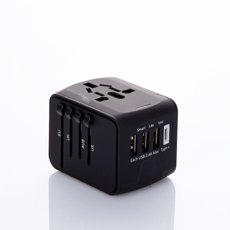 Bravo Utazási kiegészítők Világ adapter USB Töltővel SL-199-3U-T