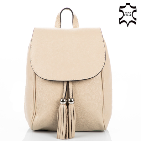 Valódi bőr női hátizsák S1288-2 Beige