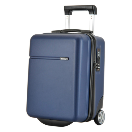 Bontour Bőrönd kabin méret Sötétkék színben WIZZAIR járataira ingyenesen felvihető   (40 x 30 x 20 cm)