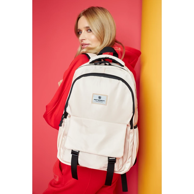 Női Nagyméretű Városi Hátizsák Bézs színben