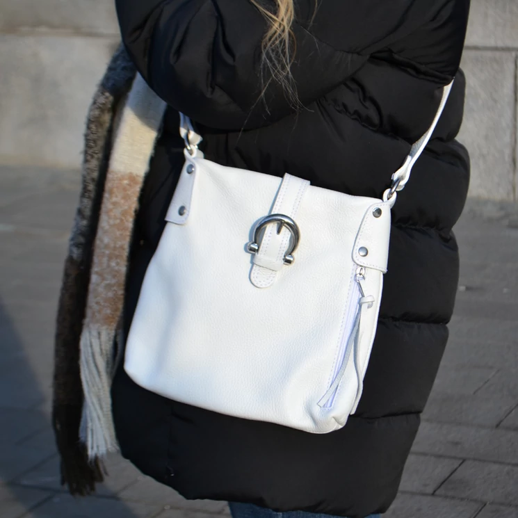 Valódi bőr női válltáska piros színben TR234 Red