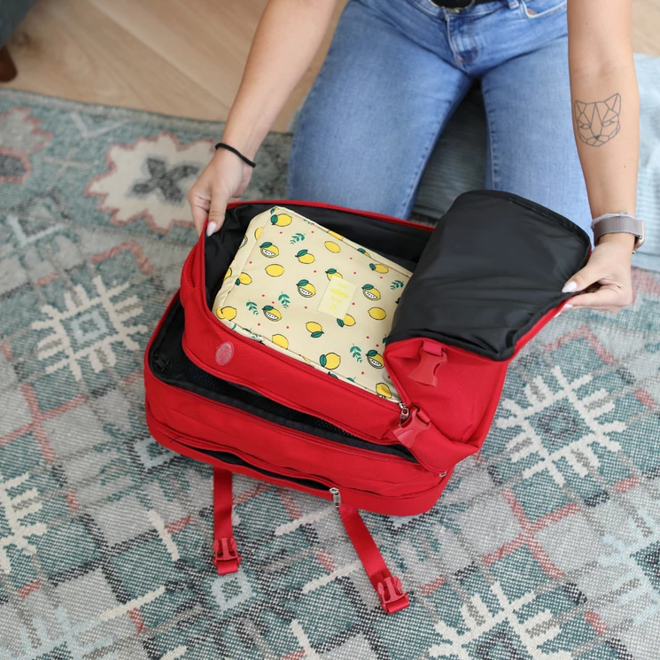 Bontour FlexGo WizzAir méretű fedélzeti 3 funkciós táska piros