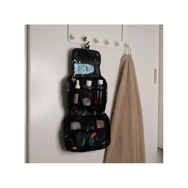 Felakasztható Kozmetikai táska flamingó mintával*