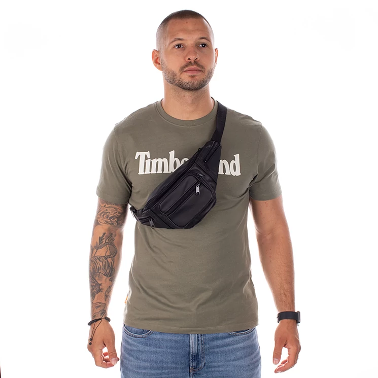 Valódi bőr övtáska fekete színben