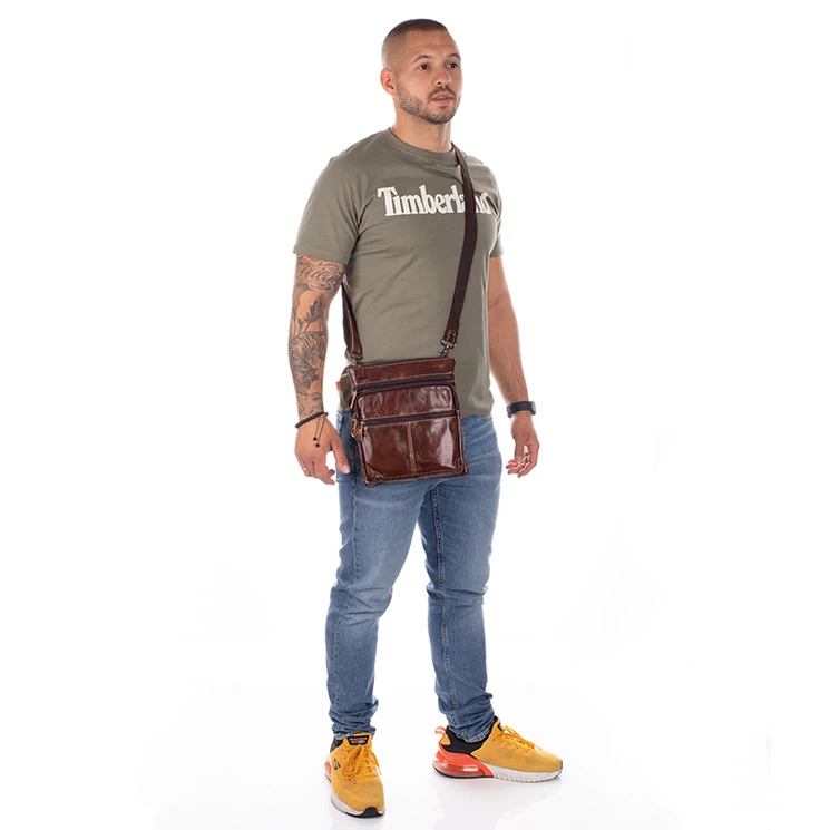 Elegáns olasz valódi bőr oldaltáska/válltáska