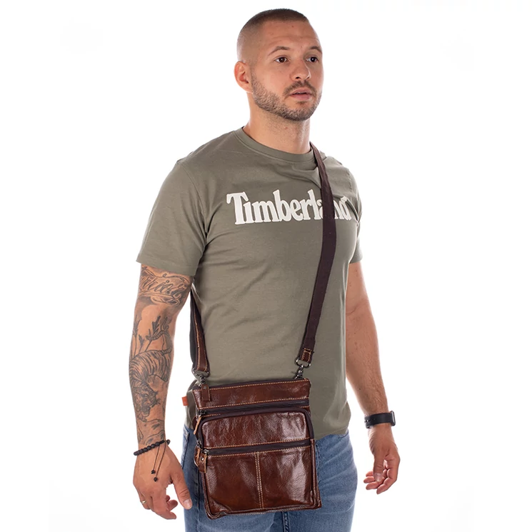 Elegáns olasz valódi bőr oldaltáska/válltáska